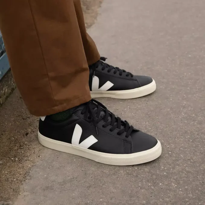 Campo Leather Black White