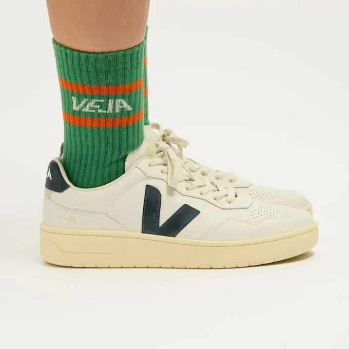 Iconic Socks Cotton Green White Orange