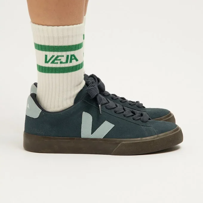 Iconic Socks Cotton White Green