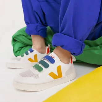 V-10 Leather Multico White Ouro