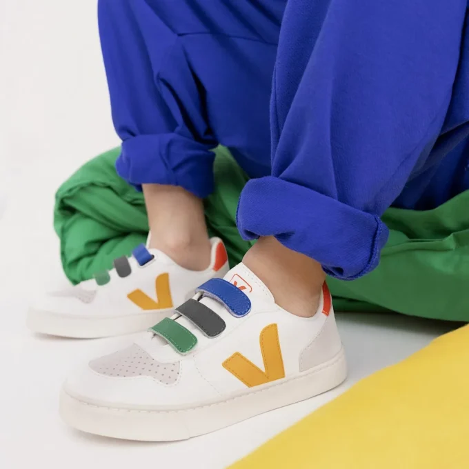 V-10 Leather Multico White Ouro