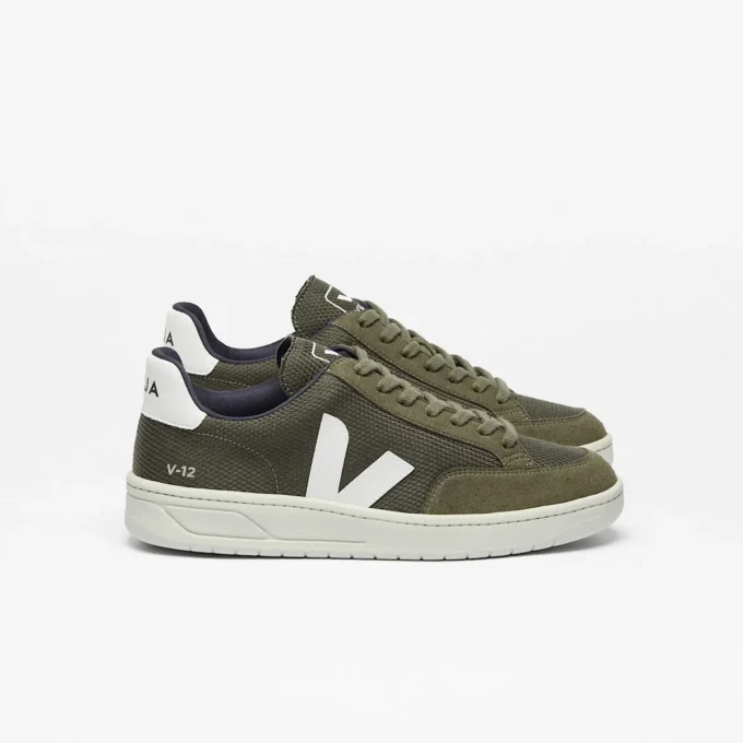 V-12 Vegan B-Mesh Olive White