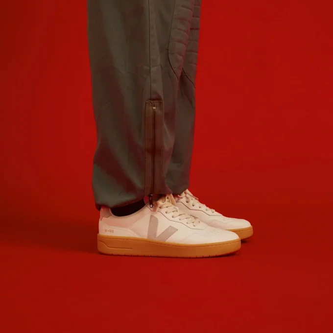 V-90 Leather White Light Grey Natural