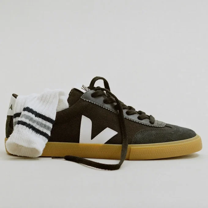 Volley Canvas Black White Natural