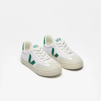 Volley Elastic Laces Canvas White Emeraude