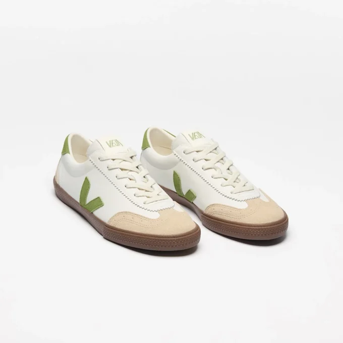 Volley Leather White Kiwi Bark