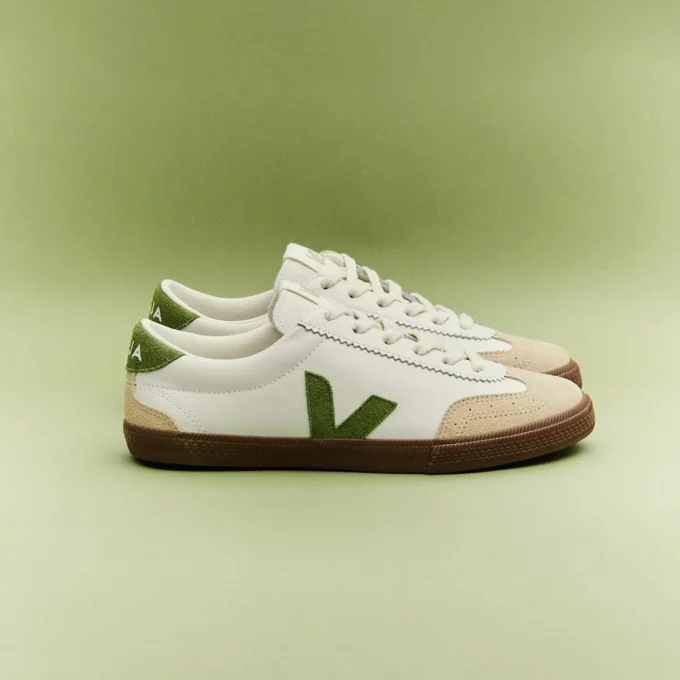 Volley Leather White Kiwi Bark
